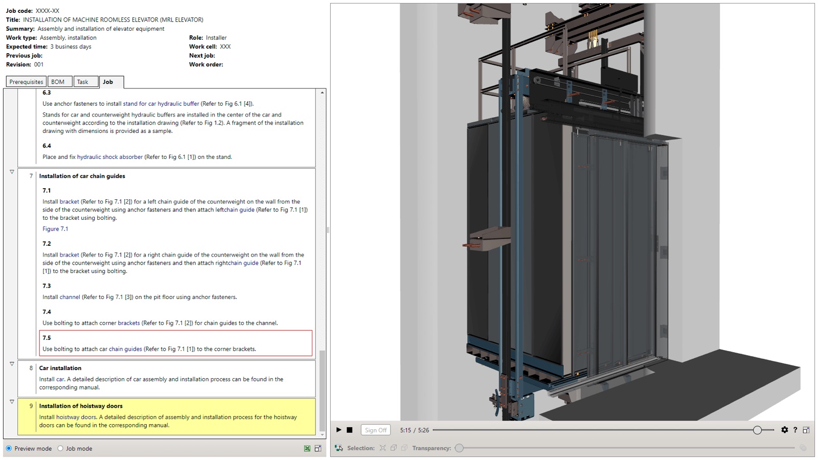 RapidAuthor work instruction